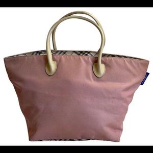 Burberry Blue Label bag nova Pink canvas and leather tote